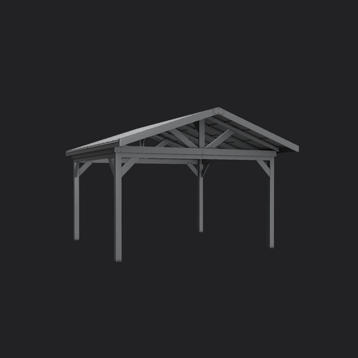 Lancaster | 14x14 Steel Gazebo with Gable Roof