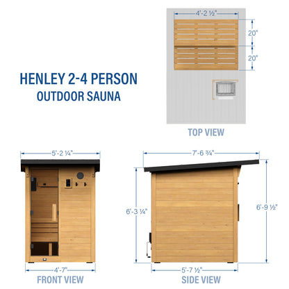 Henley Outdoor Cabin Sauna – 2-4 Person