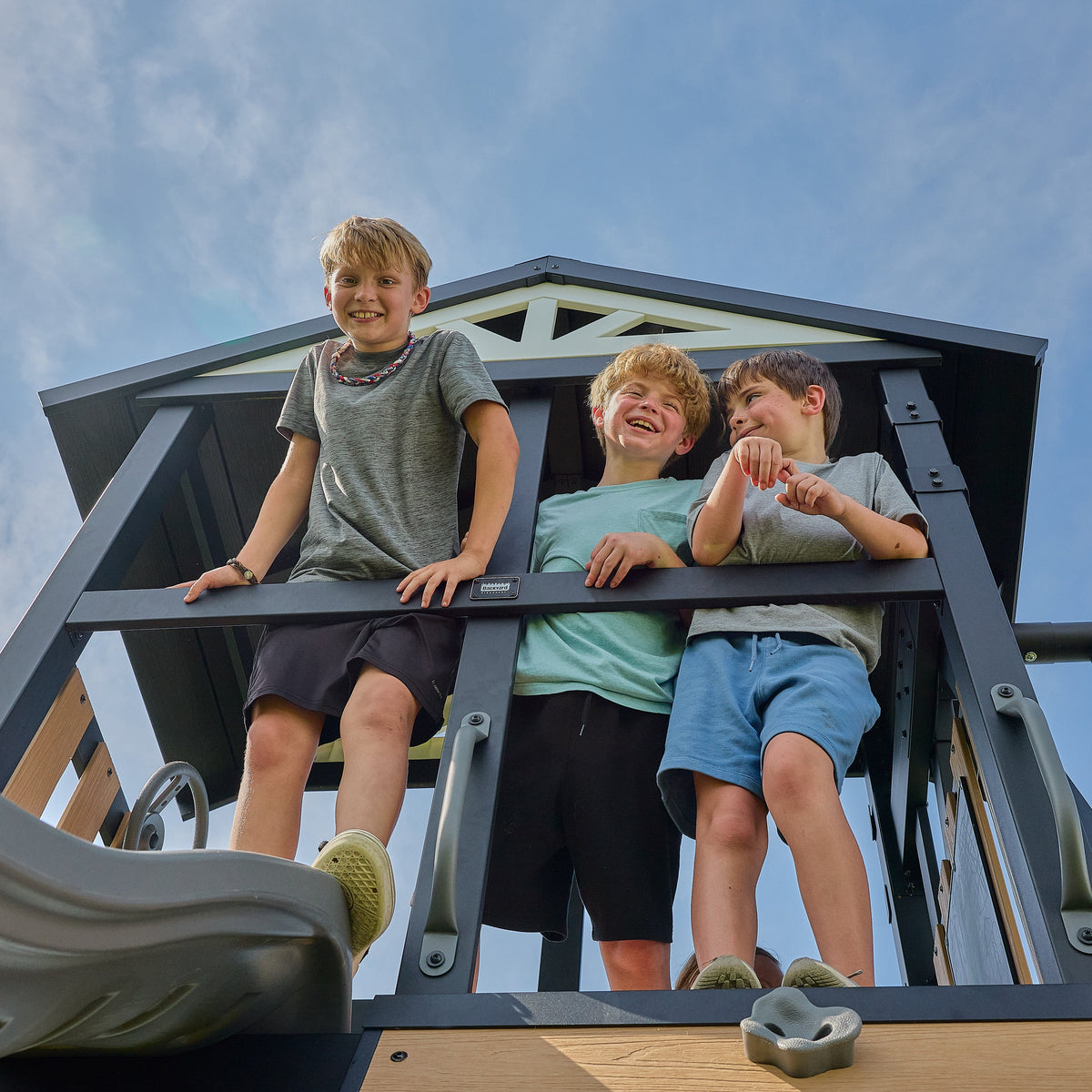 Atlas Steel Swing Set with Tube Slide