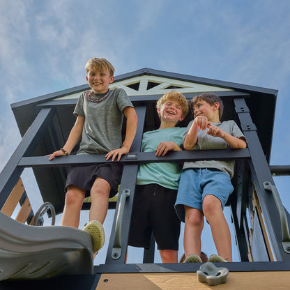 Atlas Steel Swing Set with Tube Slide