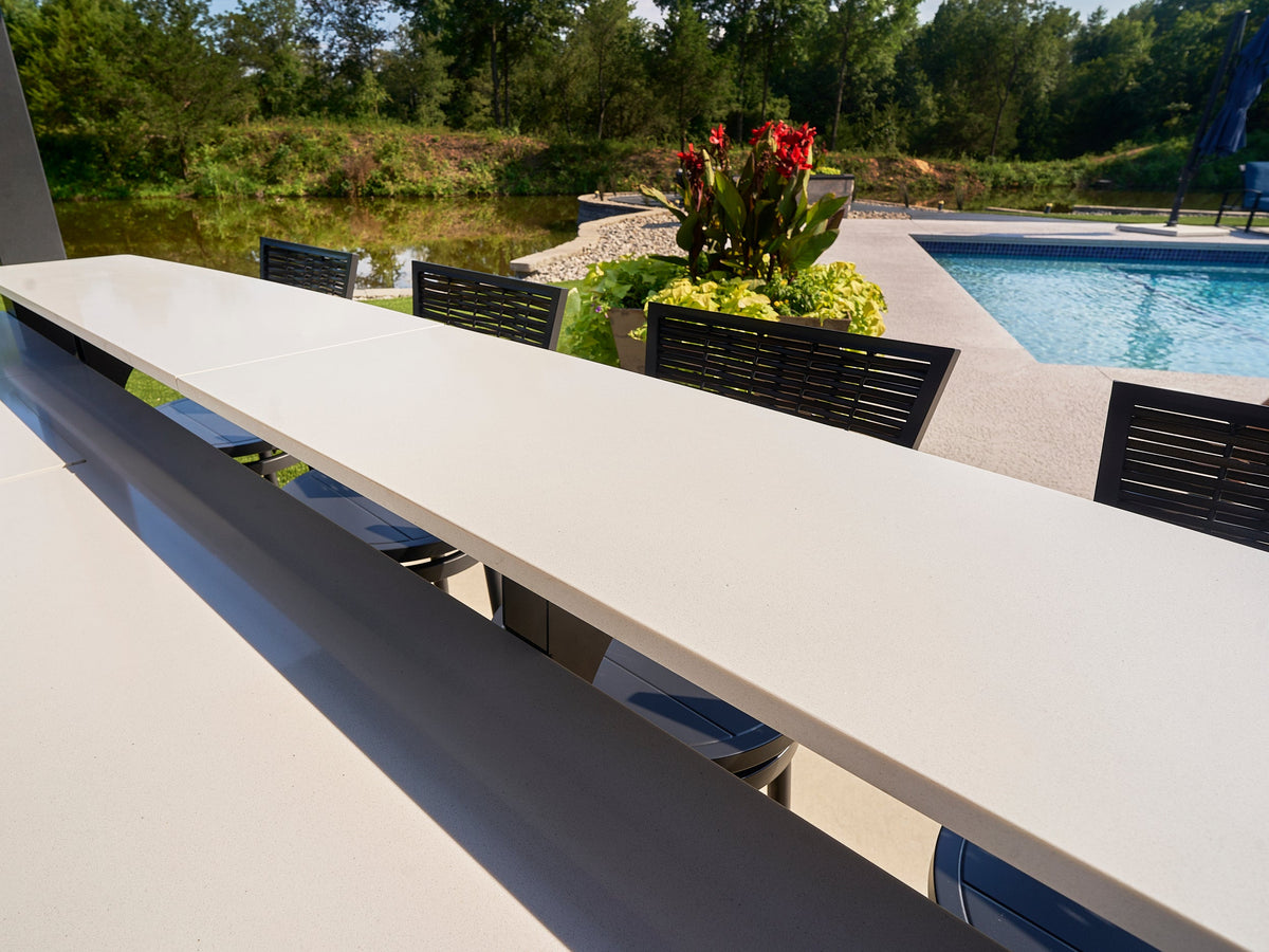 Edgemont Bay | U-Shape Outdoor Kitchen with Bar Seating, Grill & Griddle