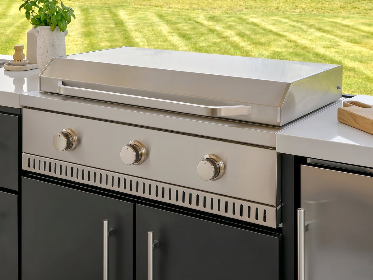 Emory | 9-Foot Outdoor Kitchen Island with Built-In Griddle