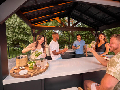 Lancaster | Galley Outdoor Kitchen with Built-In Grill & Griddle