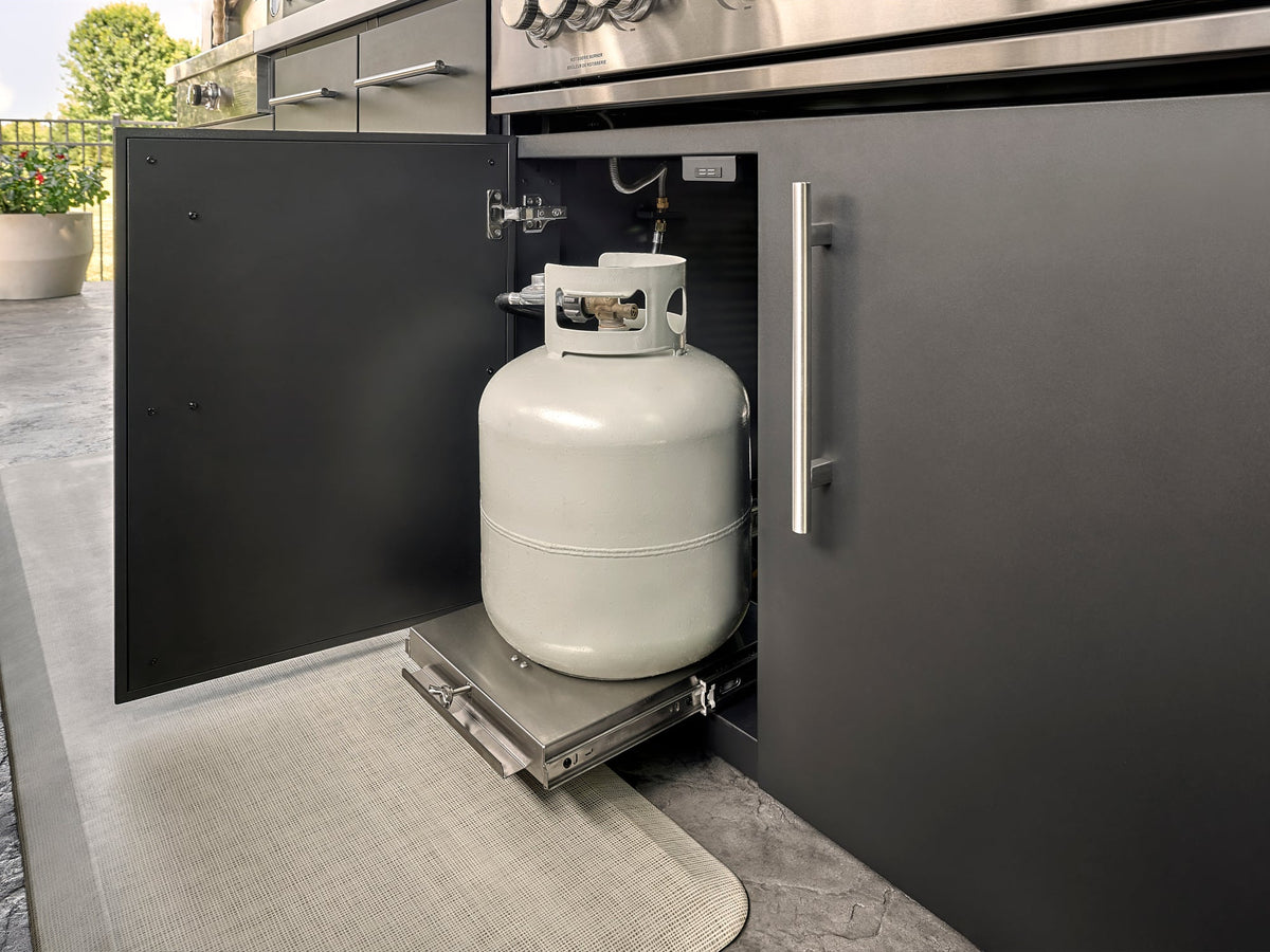 Lancaster | Galley Outdoor Kitchen with Built-In Grill & Griddle