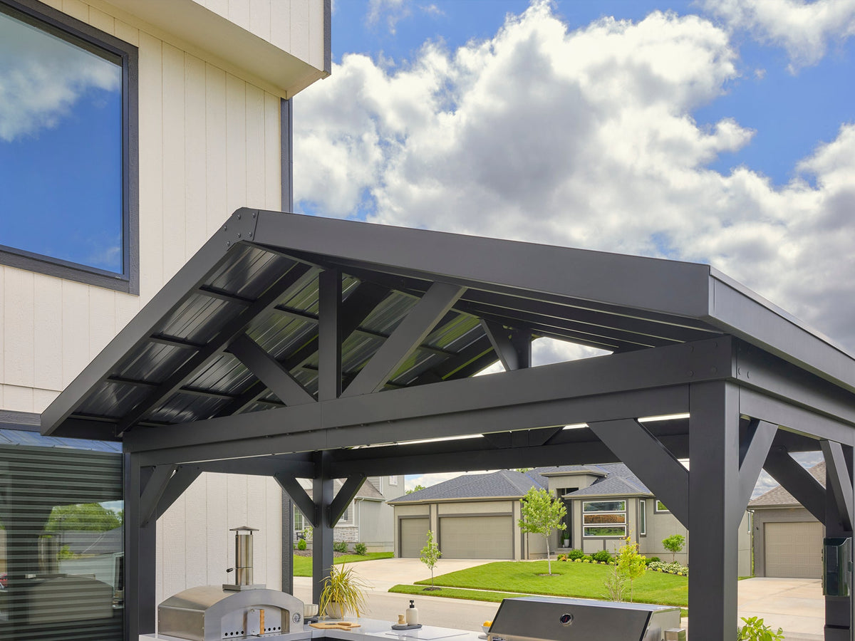 Lancaster | L-Shape Outdoor Kitchen with Built-In Grill & Griddle