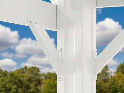 Stratford | 14x12 Steel Pergola – White