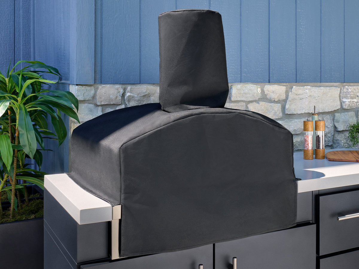 Langston | Covered Walk-In Outdoor Kitchen with Built-In Grill & Pizza Oven